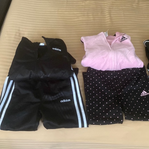 Spotty Shorts Adidas Spotty Tracksuit Girls Adidas 2pc Set Matching